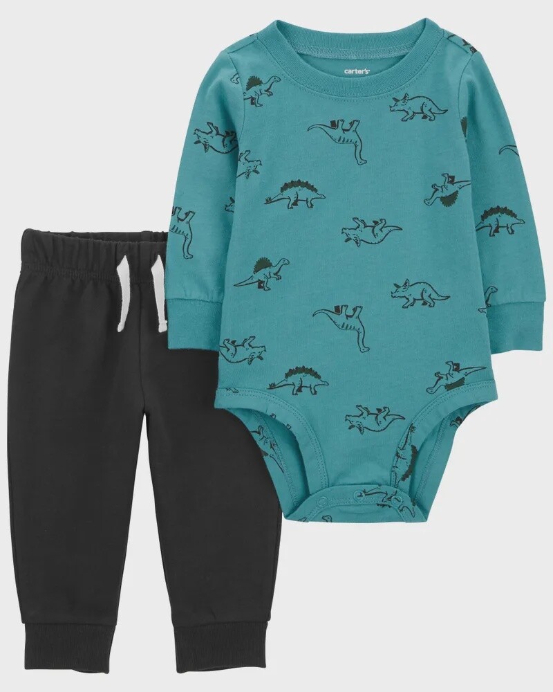 2-Piece Dinosaur Bodysuit Pant Set