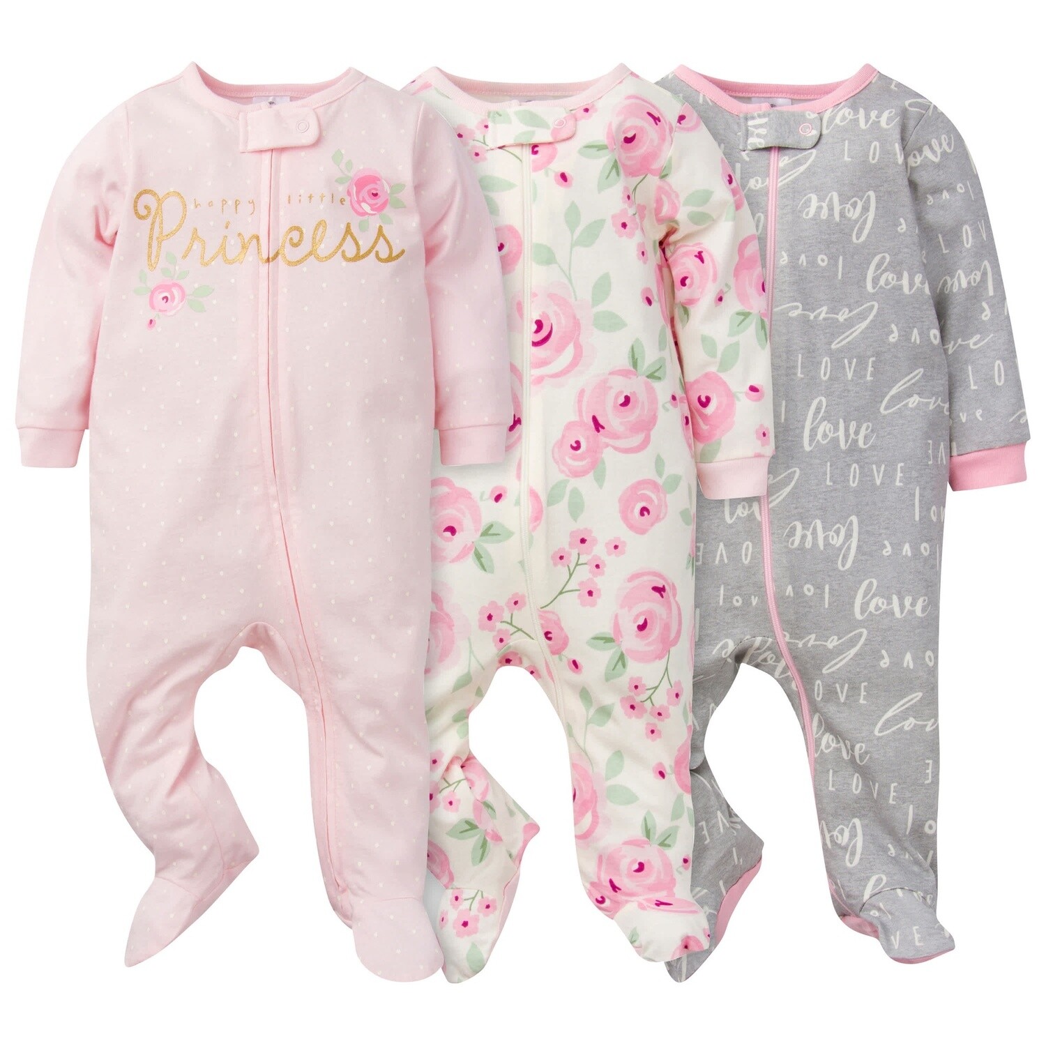 3-Pack Baby Girls Floral Sleep &#39;N Plays