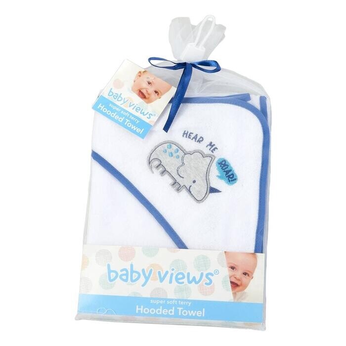 baby views Dino Hooded Towel - Blue