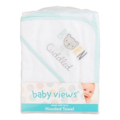 baby views Born Cuddled Bear Hooded Towel - Neutral