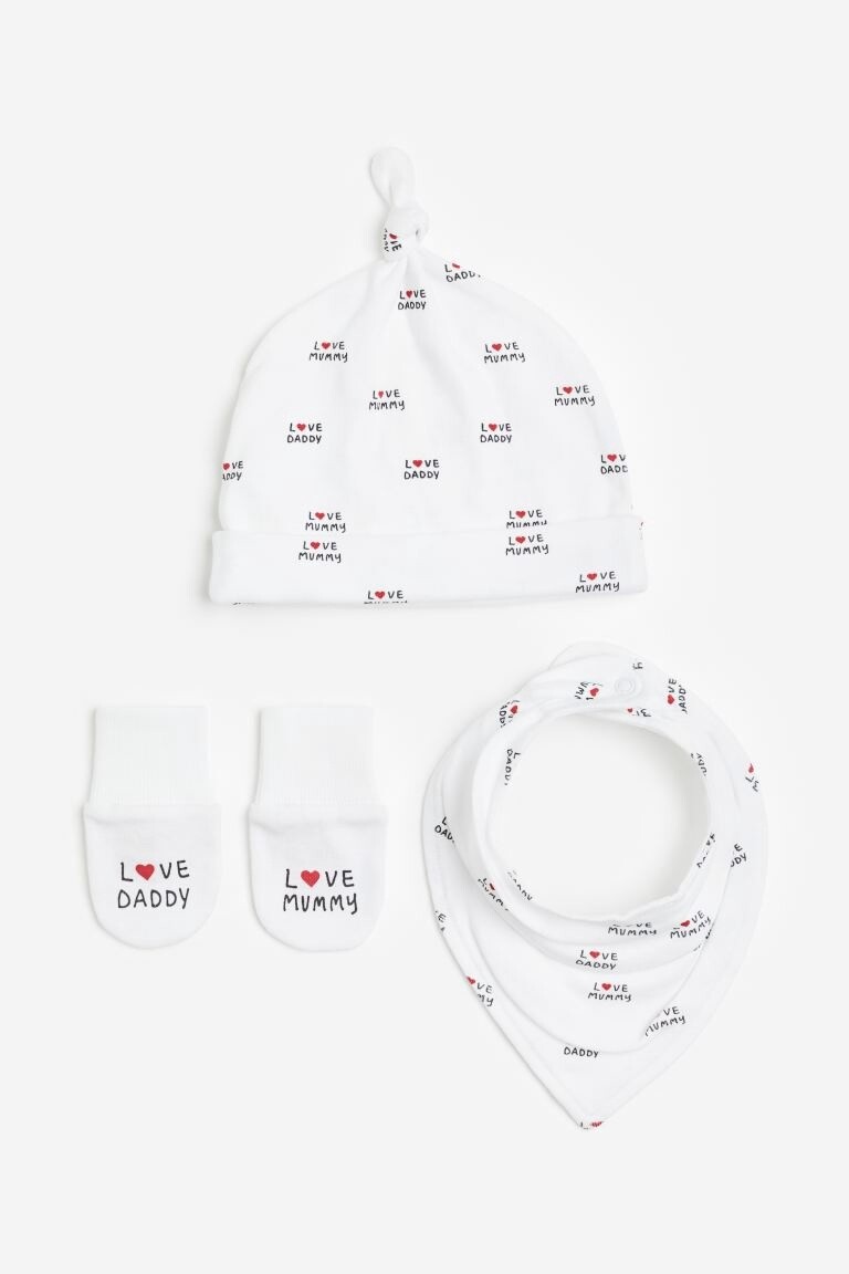 3-piece Gift Set - Bib/Cap/Mitten