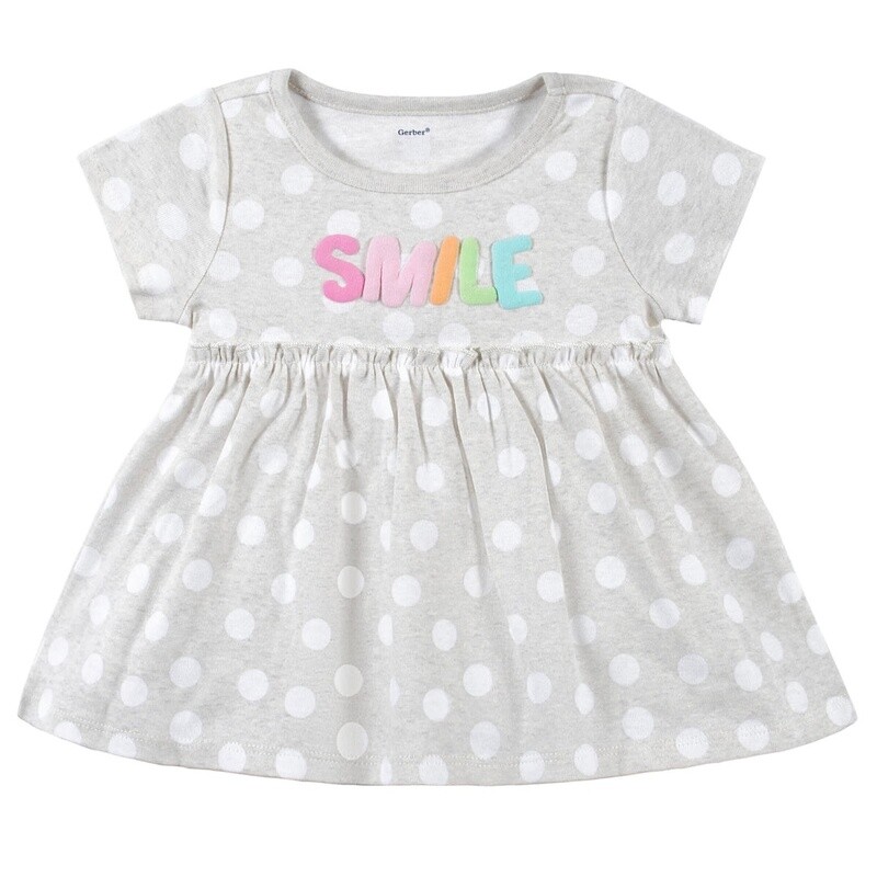 3-Piece Baby &amp; Toddler Girls Dots Of Rainbows Dress, Diaper Cover &amp; Headband Set