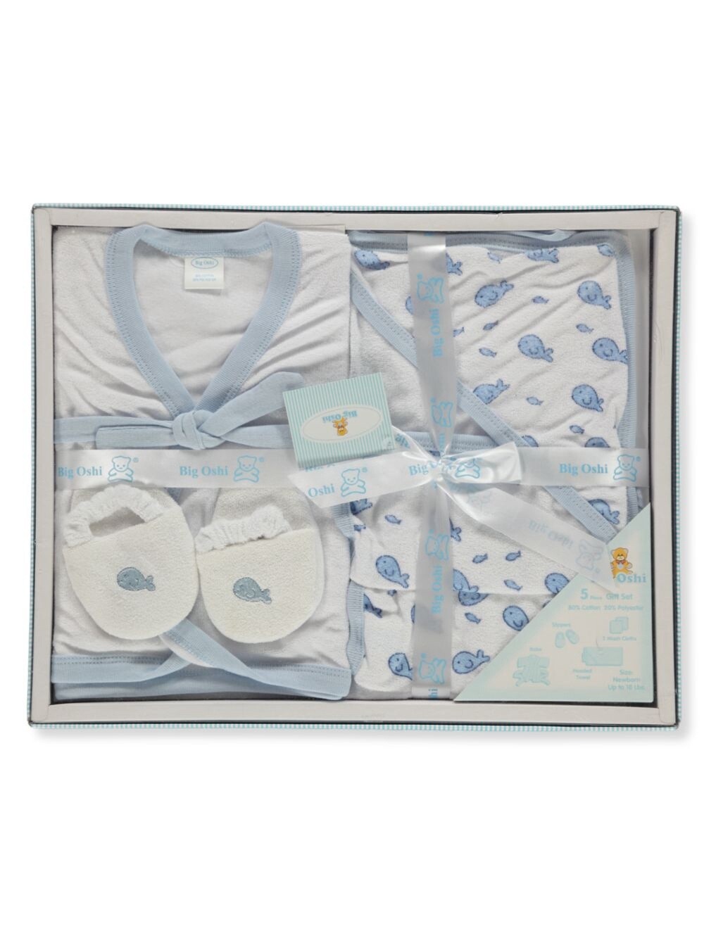 BABY 4-PIECE BATHROBE SET - blue