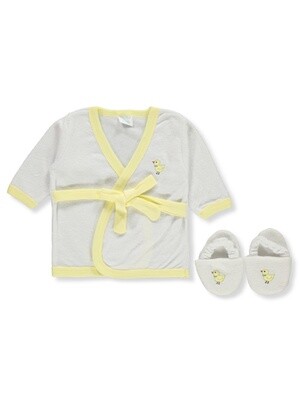 BABY 4-PIECE BATHROBE SET - yellow
