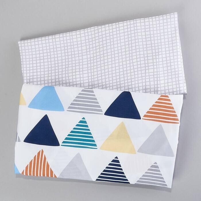 Little Love by NoJo 2pk. Pyramid Crib Sheets - Navy