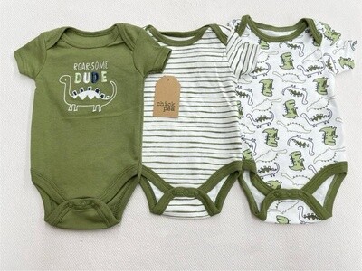 Chick Pea &quot;Roarsome Dude&quot; 3 Piece Onesie