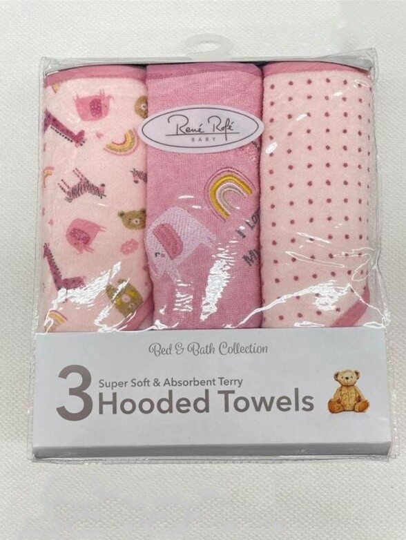 Rene Rofe 3 Pack Hooded Towels