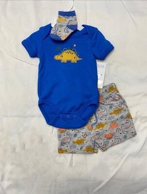 Duck Duck Goose &quot; Dinosaur&quot; 3 Pice Onesie Set