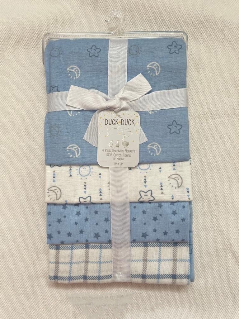 Zak &amp; Zoey 4 Piece Blanket Set - Blue Plaid