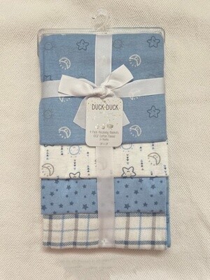Zak &amp; Zoey 4 Piece Blanket Set - Blue Plaid