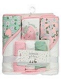 Duck Duck Goose Baby Girls' 6-Piece Hooded Towel & Washcloth Set