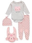 Bon Bebe Baby Girls&#39; 4-Piece Layette Set