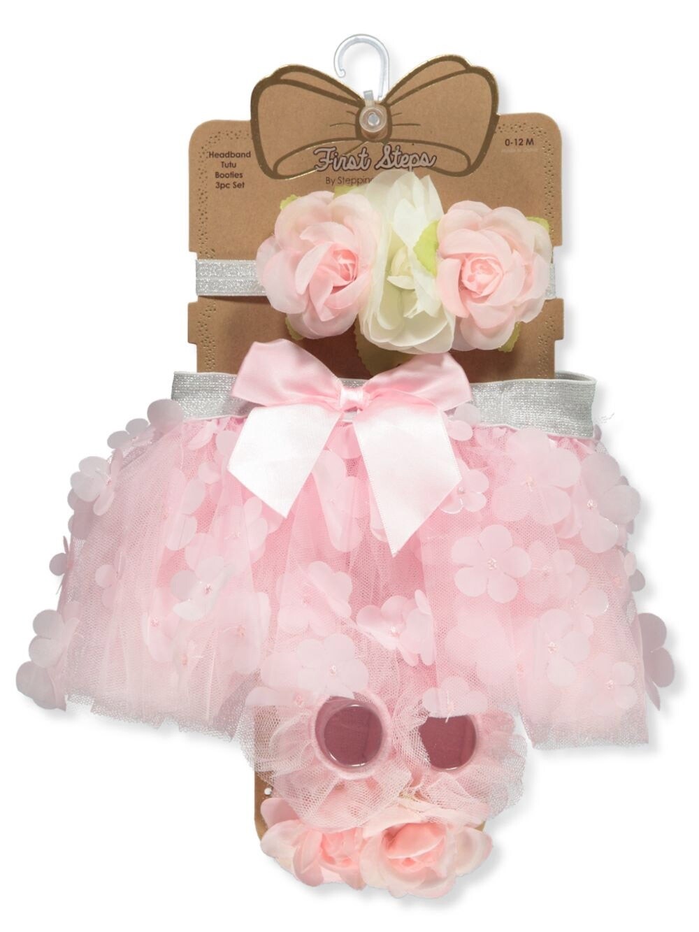 First Steps Baby Girls&#39; 3-Piece Headband &amp; TuTu Set