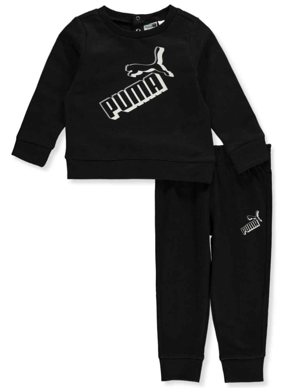Puma Baby Boys&#39; 2-Piece Sweatshirt Joggers Set Outfit - Black