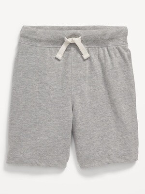 Functional-Drawstring Solid Shorts for Toddler Boys