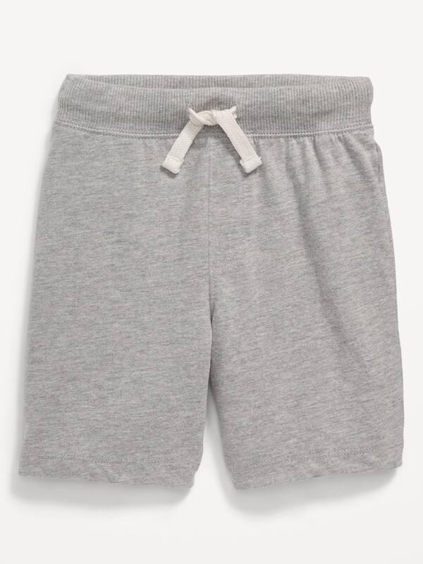 Functional-Drawstring Solid Shorts for Toddler Boys