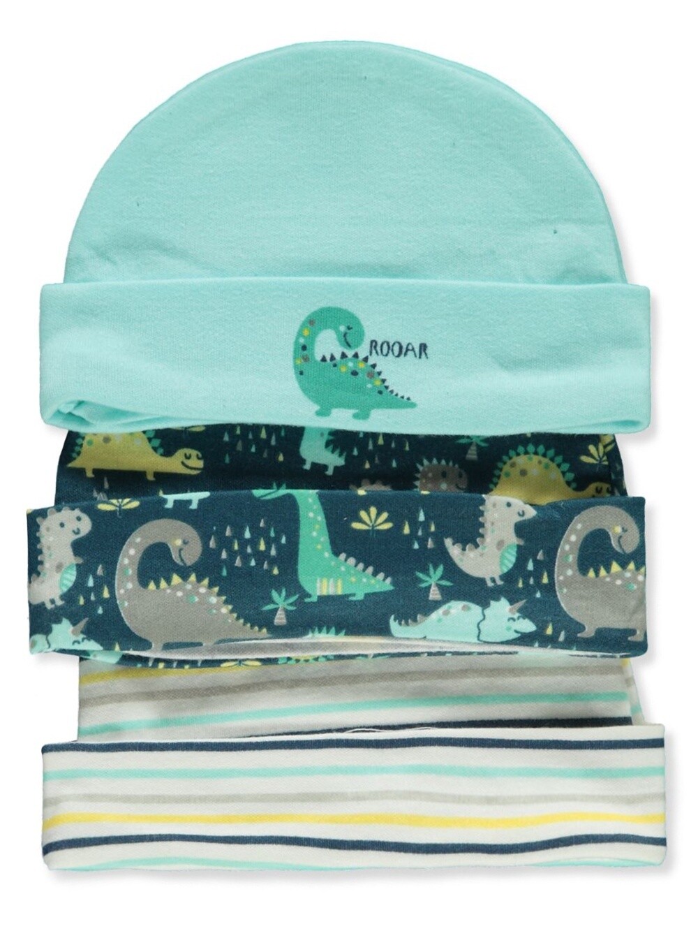 6-PIECE HATS &amp; MITTENS SET - Mint/Multi