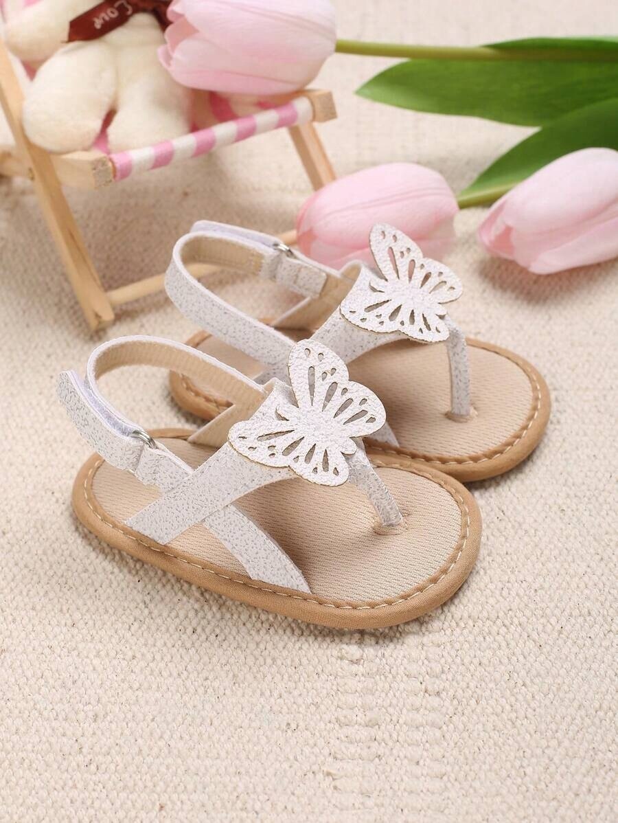 Breathable White Outdoor Sandals For Baby Girl