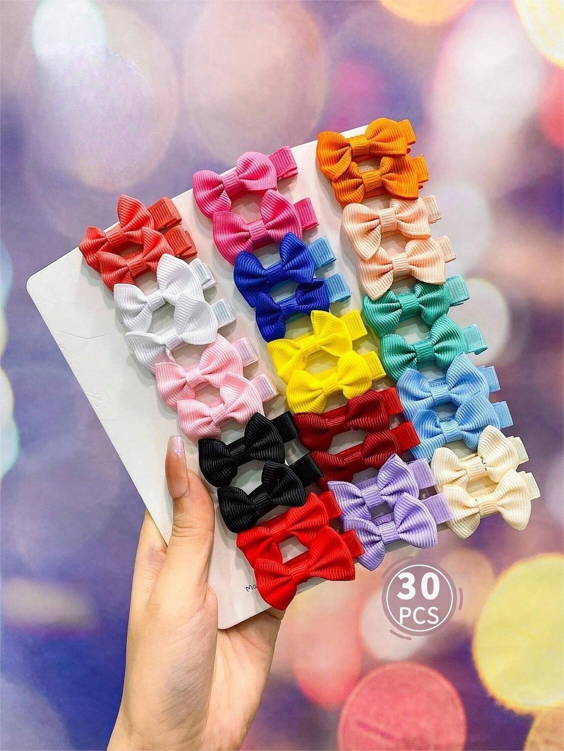 Cute Candy Coloured Bow Hair Clips
