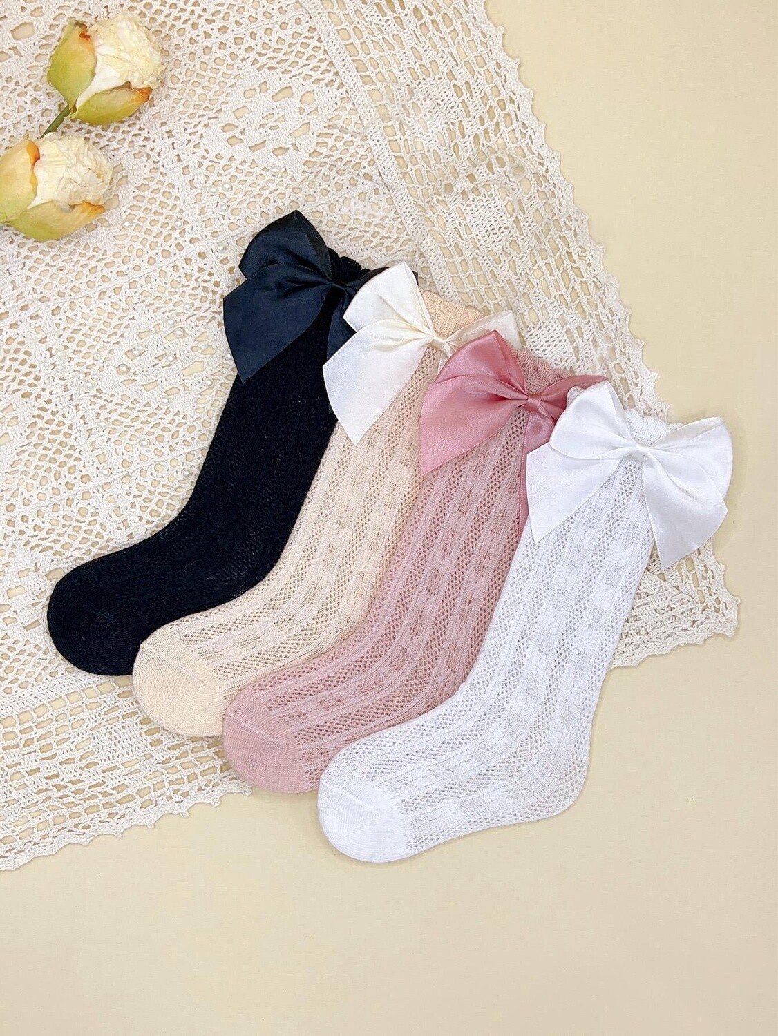 Baby Girls Bow Decor Anti-mosquito Socks