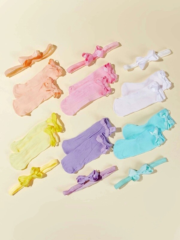 Baby Simple Headband Socks Set