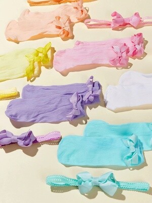 Baby Simple Headband Socks Set