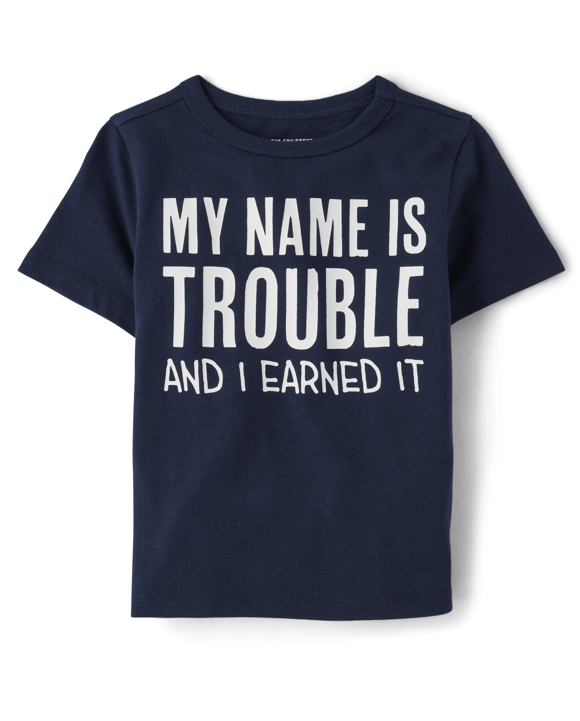 Baby And Toddler Boys Name Is Trouble Graphic Tee