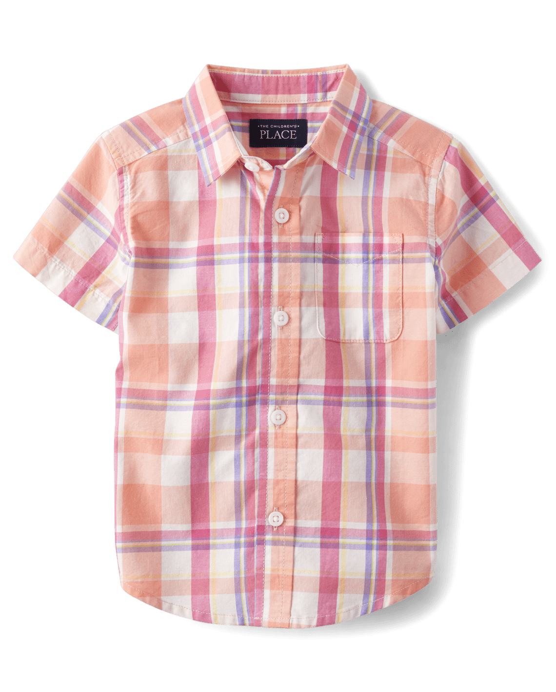 Baby And Toddler Boys Plaid Poplin Button Up Shirt