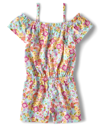 Baby And Toddler Girls Floral Off Shoulder Romper