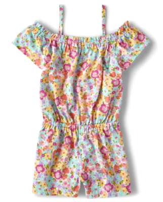 Baby And Toddler Girls Floral Off Shoulder Romper
