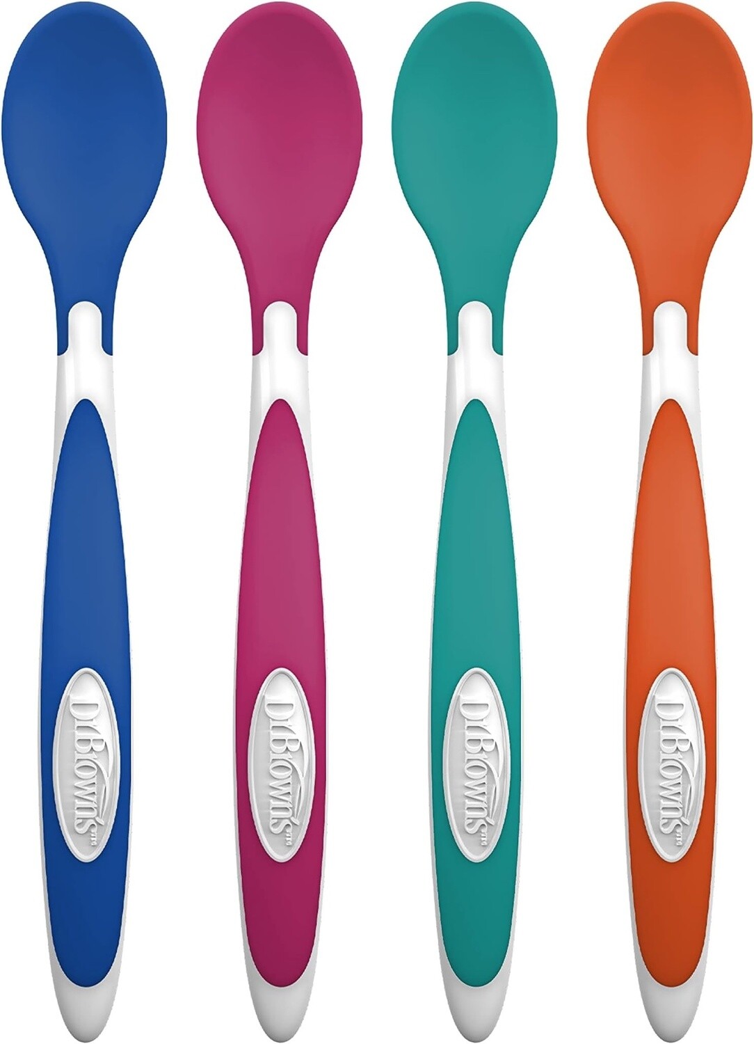 Dr. Brown&#39;s TempCheck Temperature Color-Changing Spoons for Babies and Toddlers, BPA Free, 4 Count (Pack of 1)