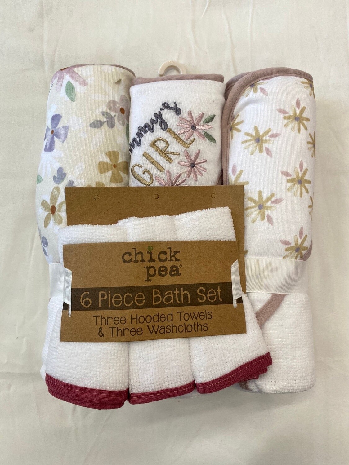Chick Pea 6 piece &quot;I Love Momma&quot; hooded towel set
