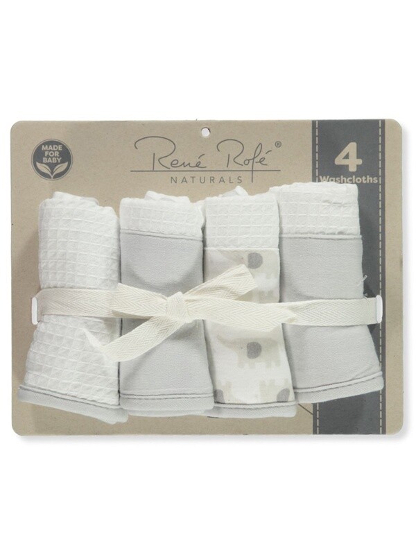 Rene Rofe 4 pack grey washcloths