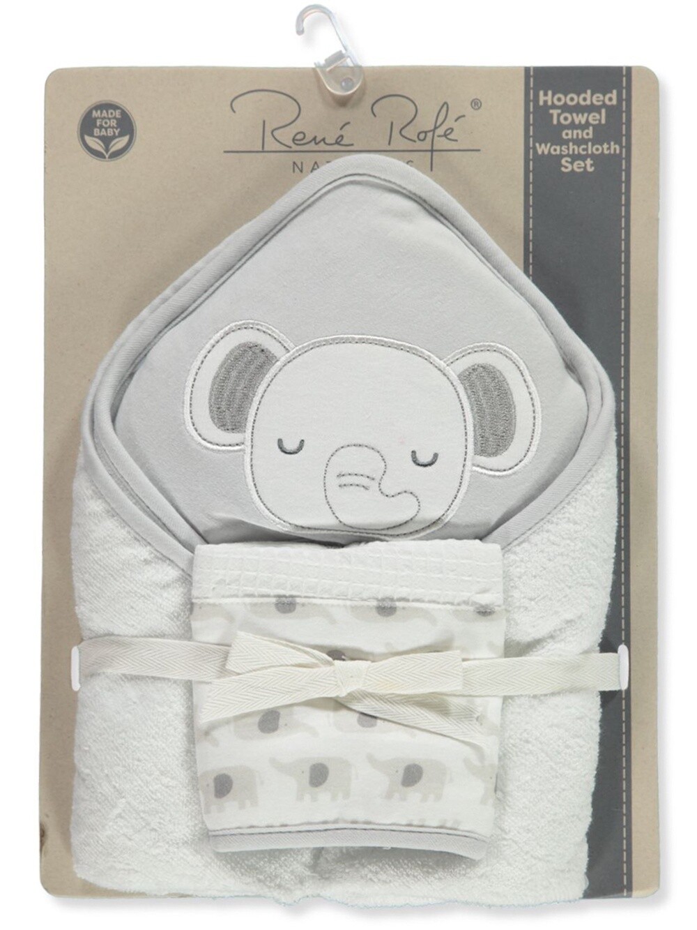 Rene Rofe Grey Elephant Hooded Towel Set