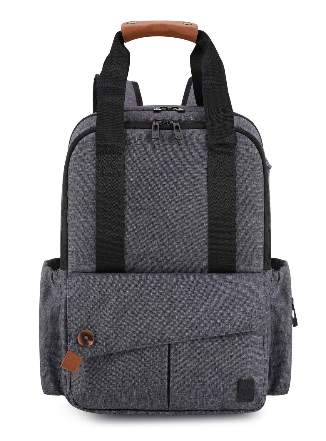 Ferlin Black &amp; Grey Diaper Backpack