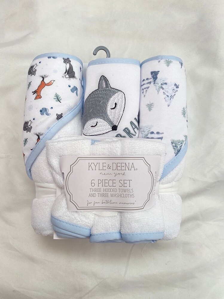 Kyle &amp; Deena 6 Piece Hooded towel set