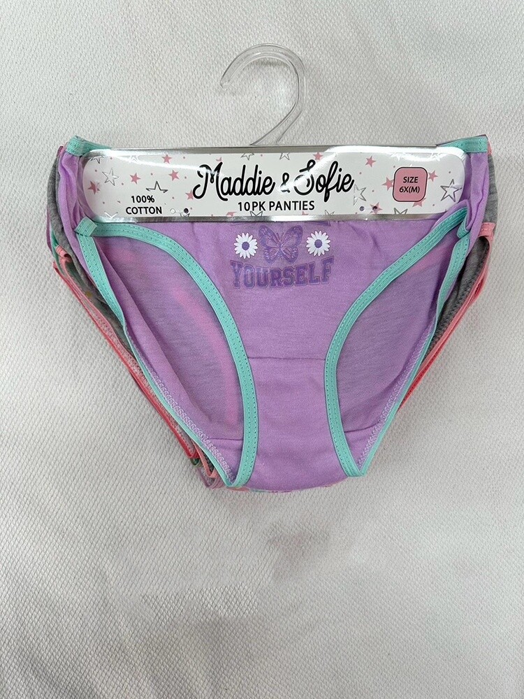 Maddie & Sophie 10 pack undies - Love Yourself