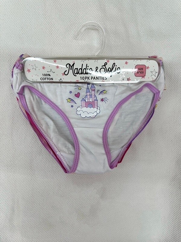 Maddie & Sophie 10 pack Undies - Castle
