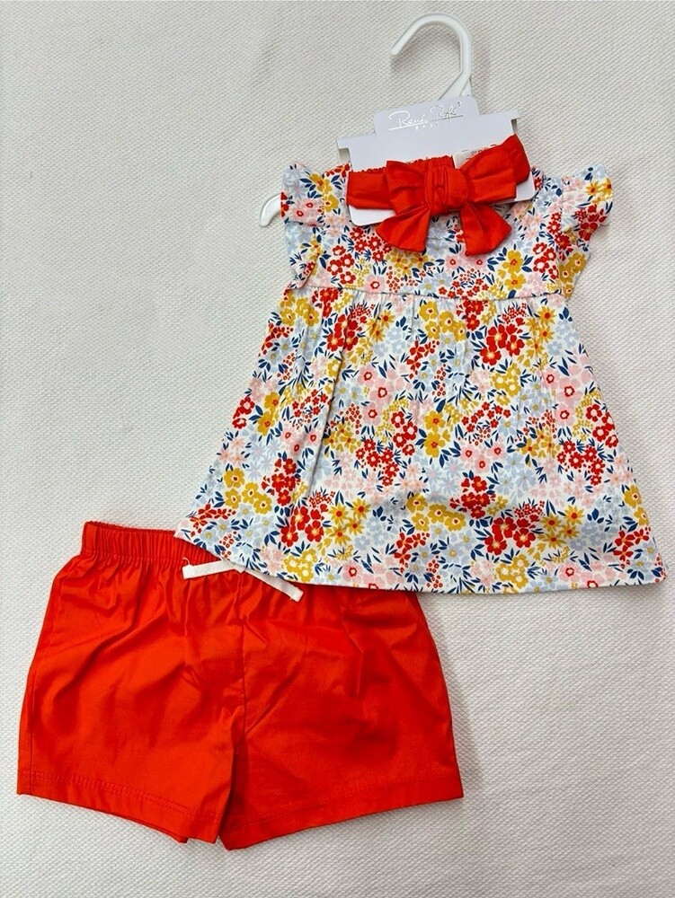Rene Rofe Orange Shorts Set Girls