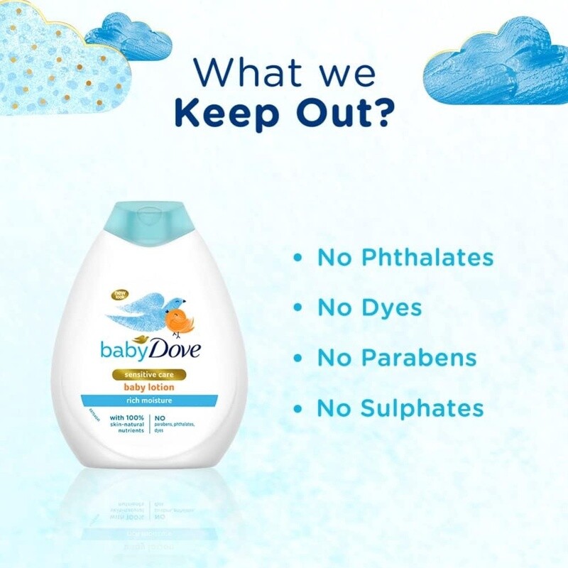 Dove Baby Rich Moisture Body Lotion - 13.5 Fl Oz / 400 mL