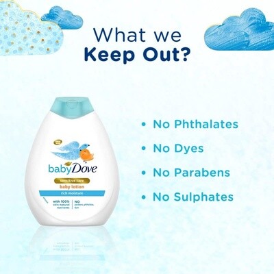 Dove Baby Rich Moisture Body Lotion - 13.5 Fl Oz / 400 mL