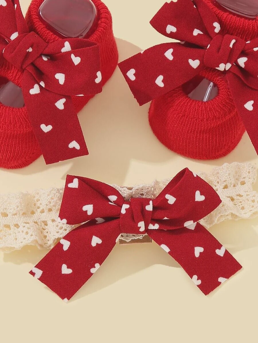 Baby Bow Decor Headband &amp; Socks