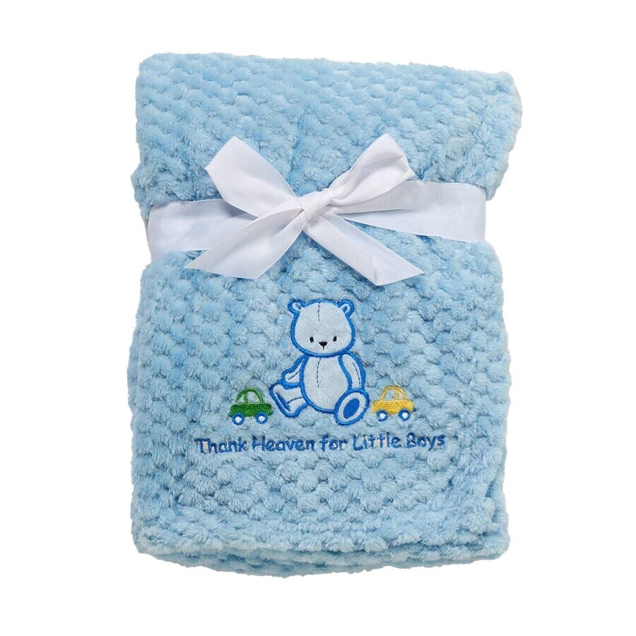 Heavenly Sent Thank Heaven Applique Baby Blanket