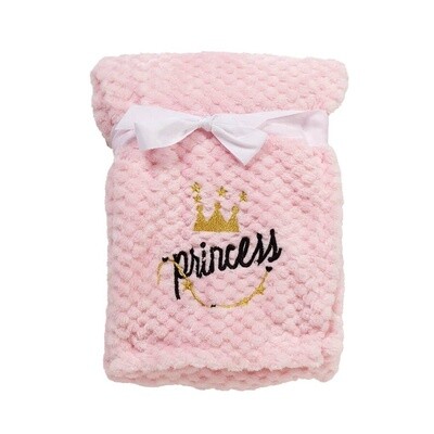 Heavenly Sent Crown Applique Baby Blanket