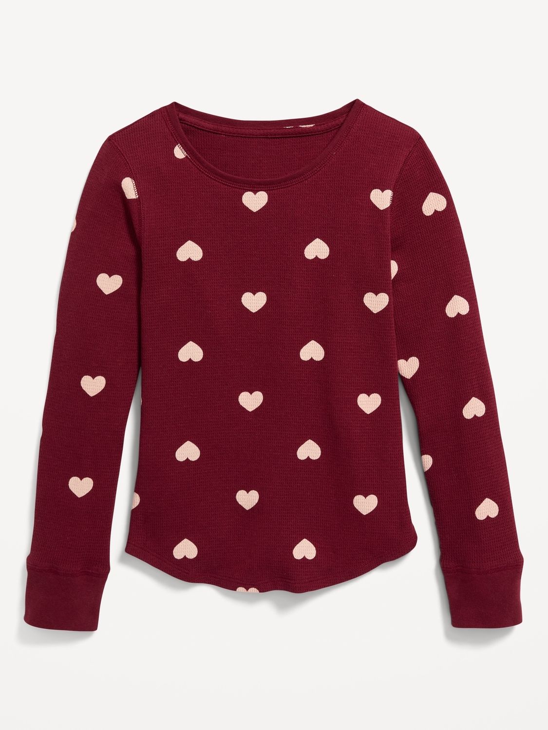 Long-Sleeve Printed Thermal-Knit T-Shirt for Girls