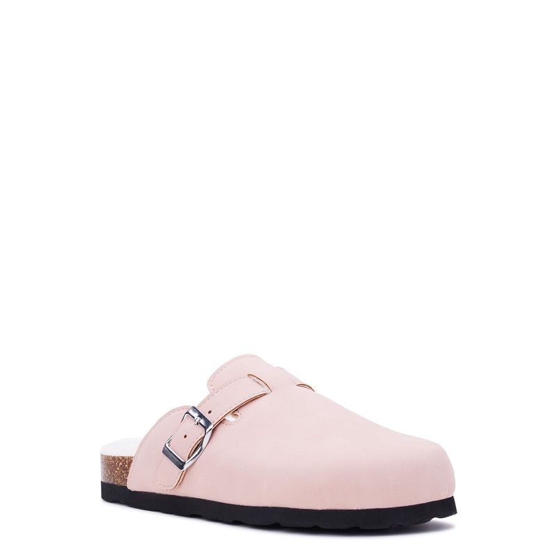 Nicole Miller Girls Faux Fur Lined Buckle Clogs