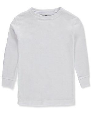 BOYS&#39; L/S THERMAL CREW SWEATSHIRT - White