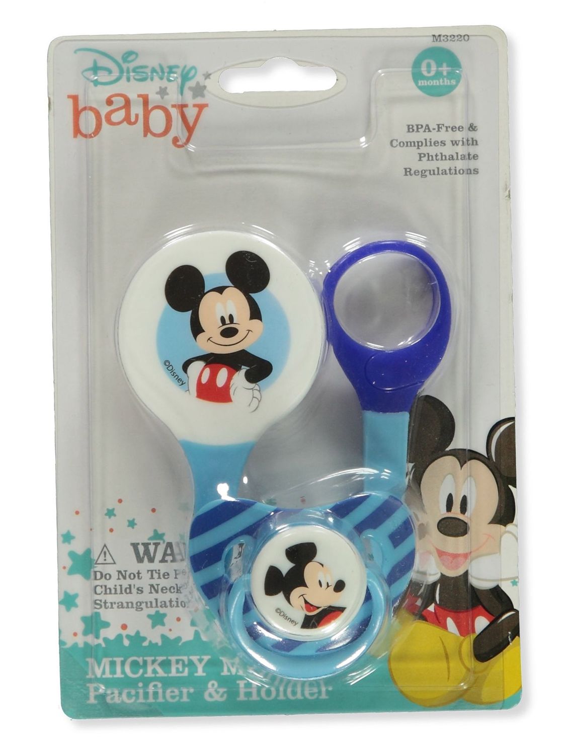 MICKEY MOUSE PACIFIER &amp; HOLDER SET