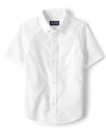 Boys Uniform Oxford Button Down Shirt - White