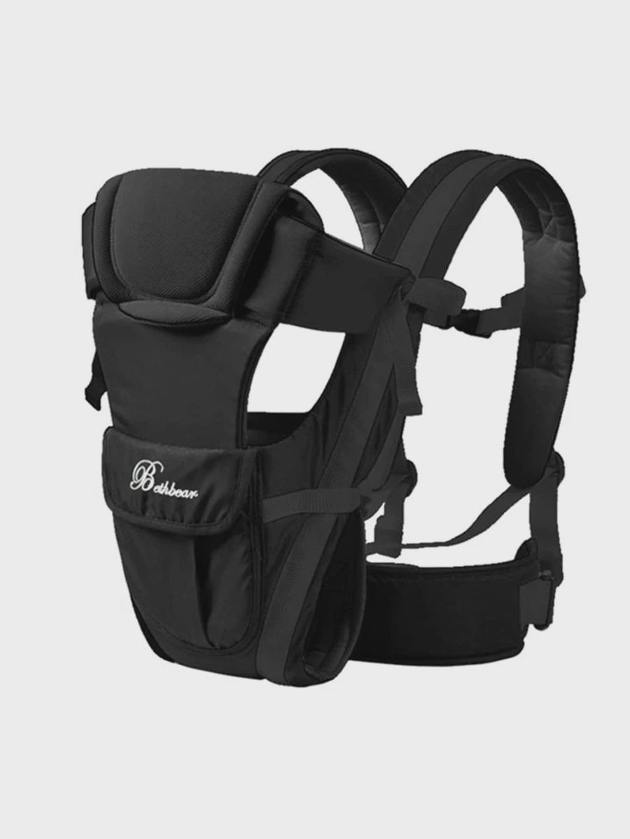 Adjustable &amp; Breathable Baby Carrier, Black, Suitable For Daily Use And Travel